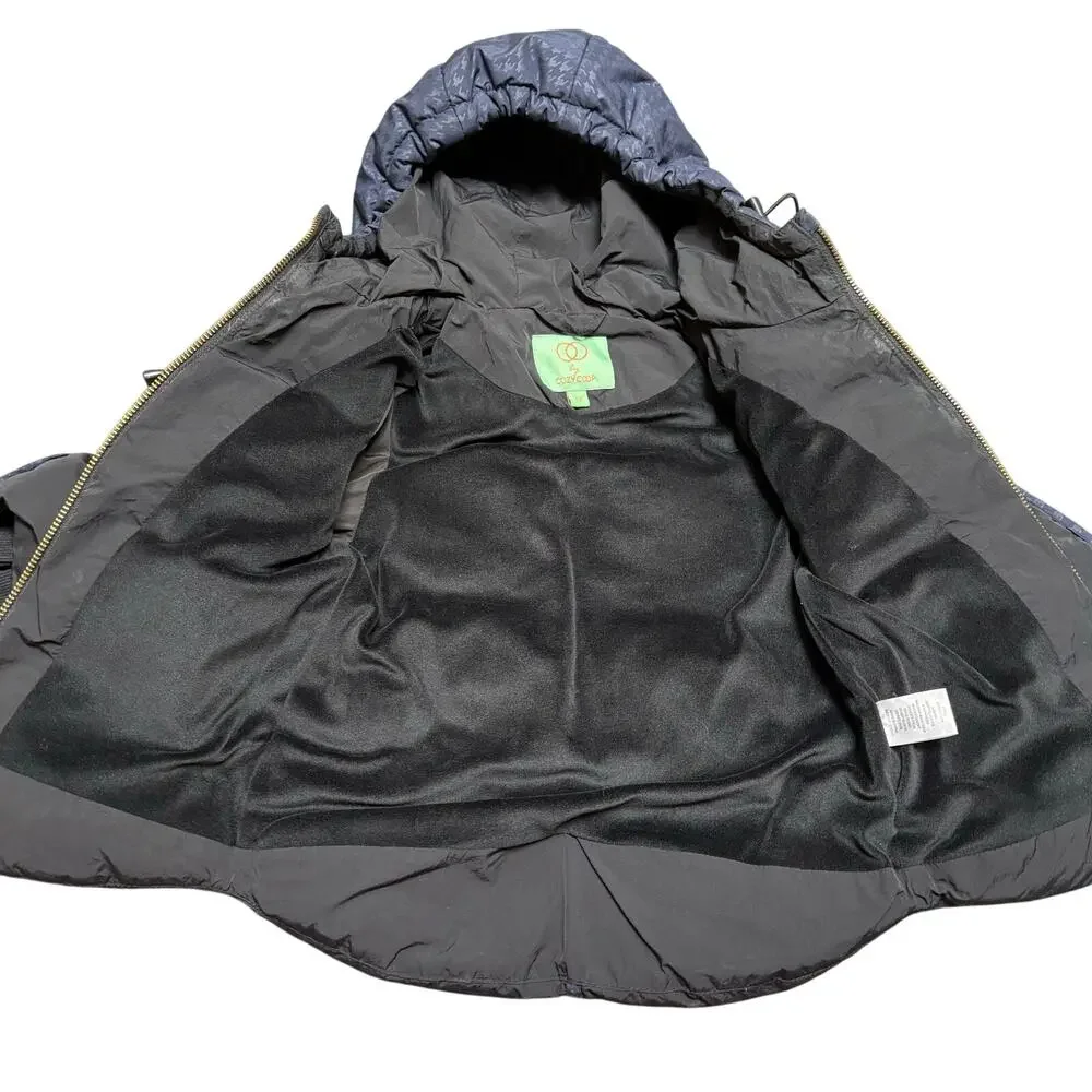 OO by Cozy Coop Kids Black Puffer Jacket Hooded Winter Coat Streetwear Core 2Y